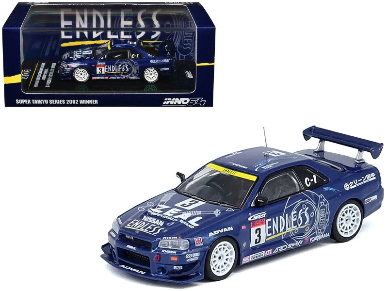 Inno64 Nissan Skyline GT-R (R34) #3 Endless Super Taikyu Series 2002 Winner 1:64