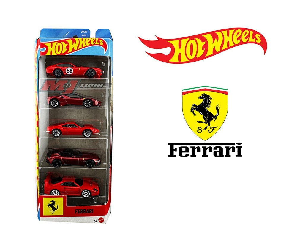 Hot Wheels Ferrari 5 Pack 1:64