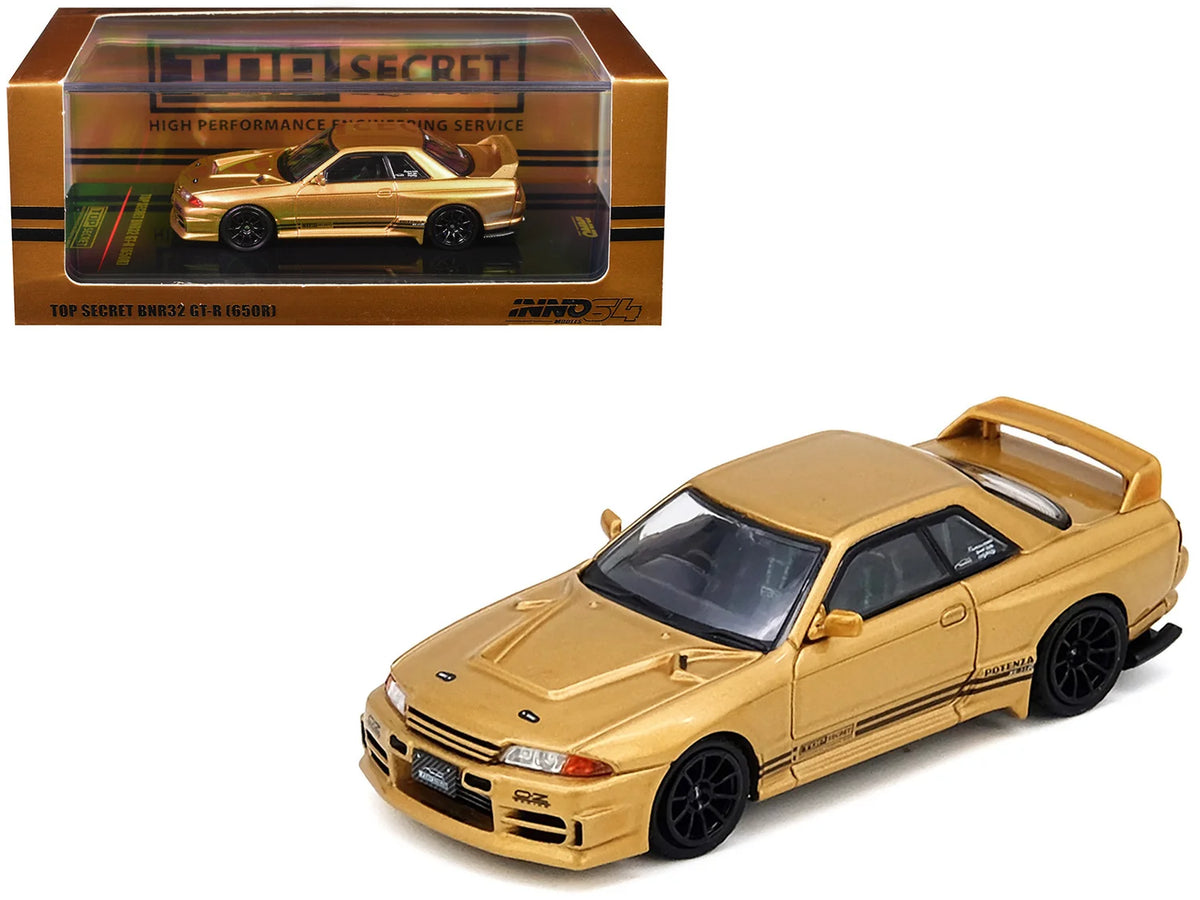 Inno64 Nissan Skyline GT-R BNR32 Top Secret (650R) Gold 1:64