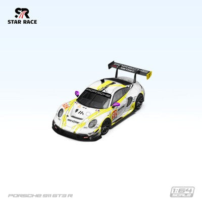 Star Race Porsche 992 GT3 R Yellow White Race Livery – 1:64 Scale