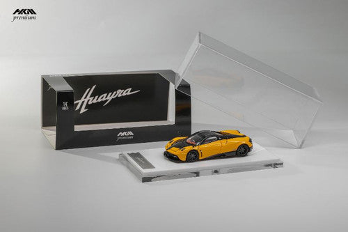 HKM Premium Pagani Huayra Yellow – Doors & Hood Open – 1:64 Scale