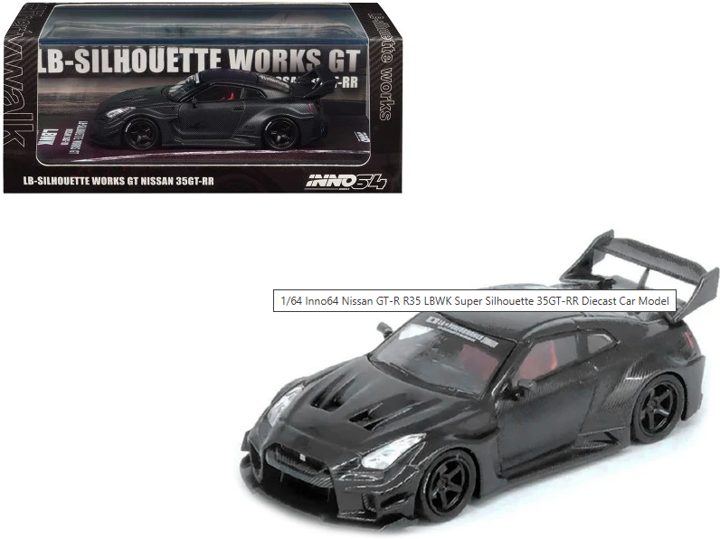 Inno64 LB-Silhouette Works GT Nissan 35GT-RR – Carbon Fiber - 1:64 Scale