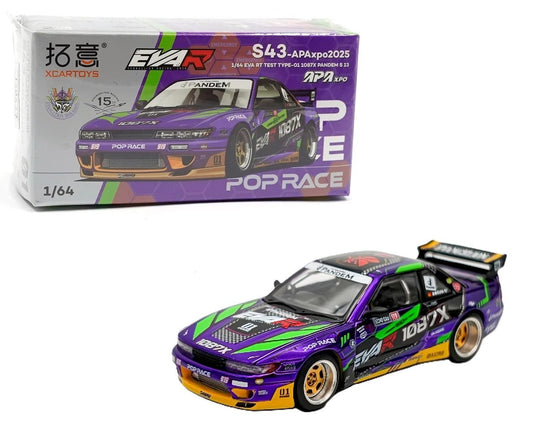 Pop Race x Cartoys Nissan Silvia S13 – EVA RT Test Type-01 1087X Pandem APAxpo 2025 - 1:64 Scale