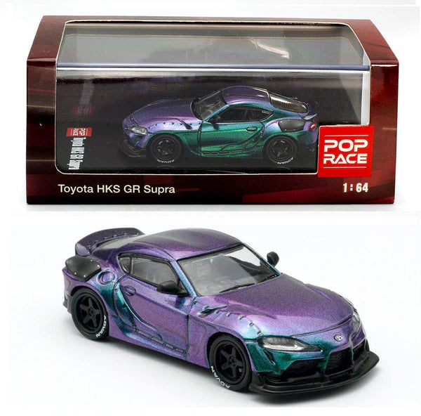 Pop Race Toyota HKS GR Supra – Magic Purple - 1:64 Scale