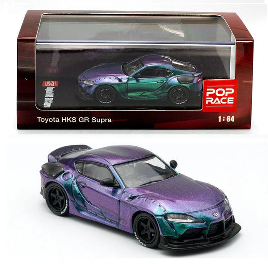 Pop Race Toyota HKS GR Supra – Magic Purple - 1:64 Scale