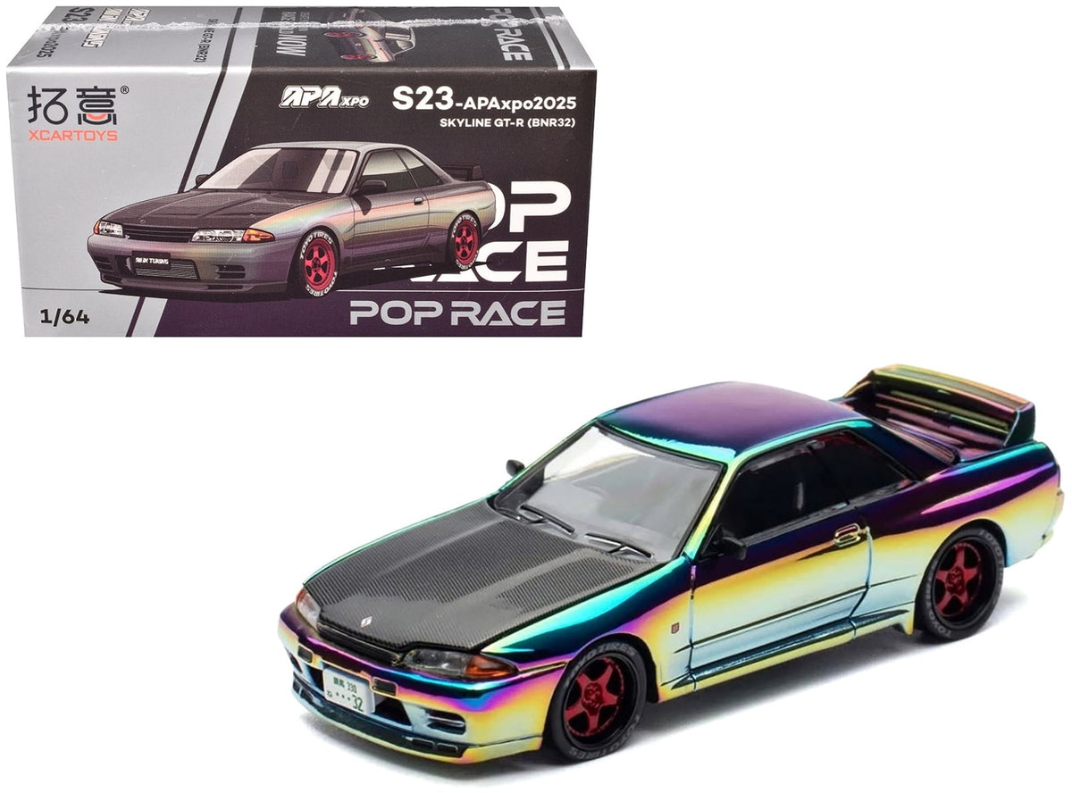 Pop Race x Cartoys Nissan Skyline GT-R BNR32 – Magic Color APAxpo 2025 - 1:64 Scale