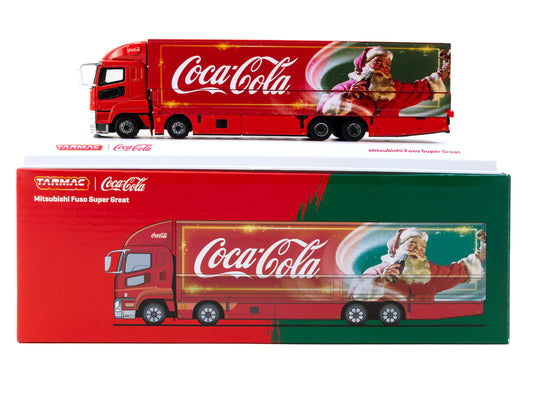 Tarmac Works Mitsubishi Fuso Super Great Coca-Cola Christmas Truck - 1:64 Scale